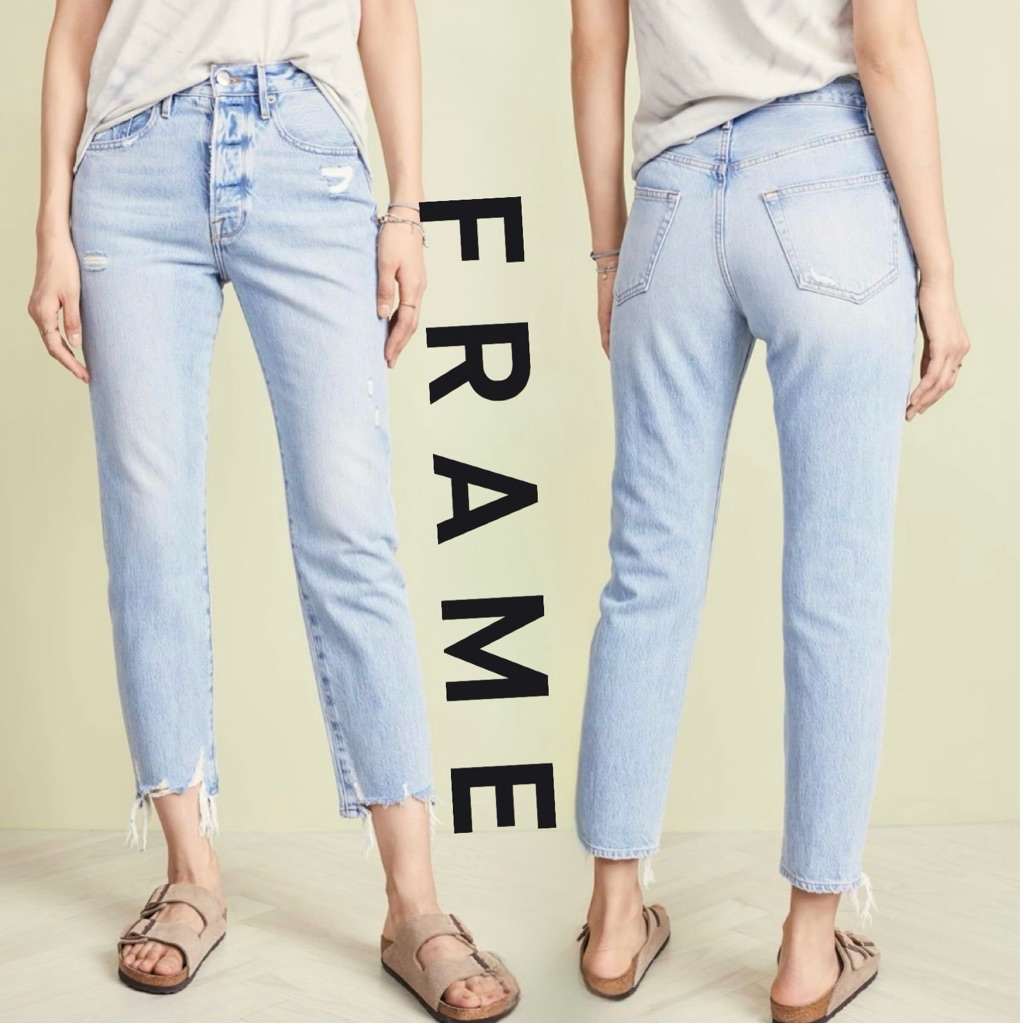 Nwt - Frame Blue 'Le Original' Straight Leg Jeans